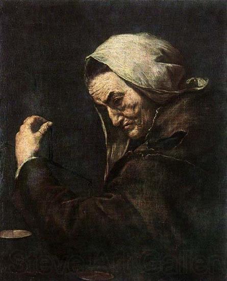 Jusepe de Ribera An Old Money-Lender Spain oil painting art